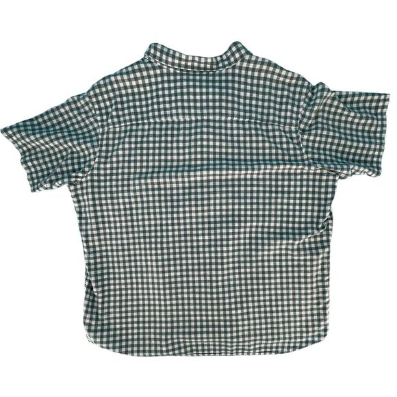 Columbia Men's Short Sleeve Button Up Shirt XXL Green White Check Gingham Plaid - Picture 5 of 14